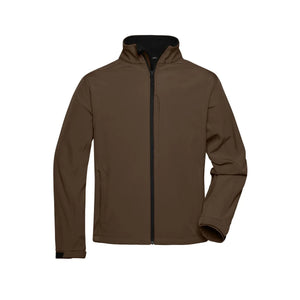 Giacca Mens Softshell marrone / S - personalizzabile con logo