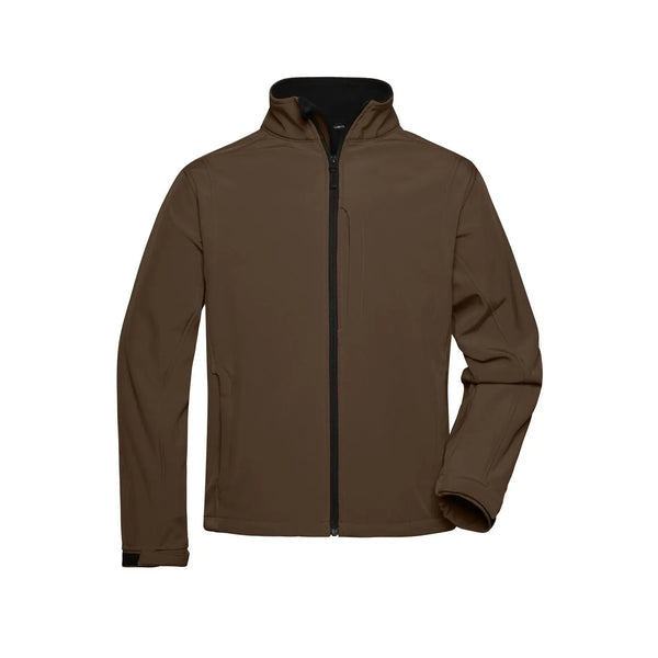 Giacca Mens Softshell marrone / S - personalizzabile con logo