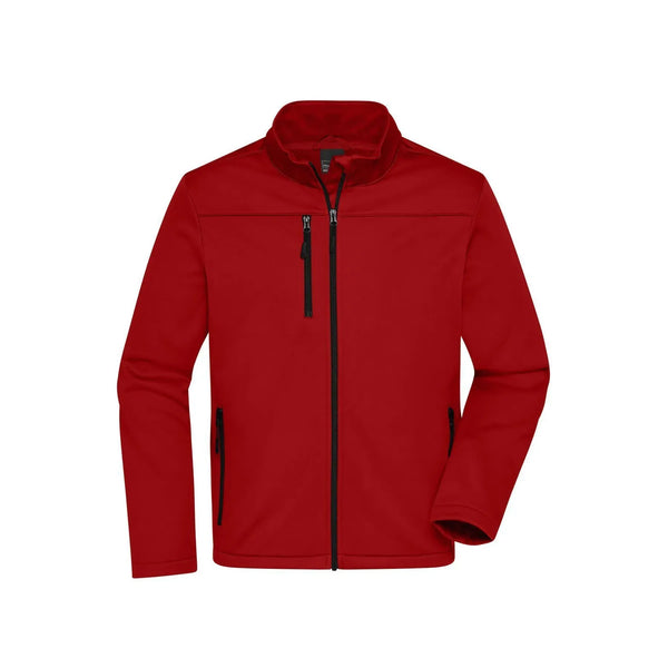 Giacca Mens Softshell rosso / S - personalizzabile con logo