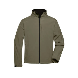 Giacca Mens Softshell verde / S - personalizzabile con logo