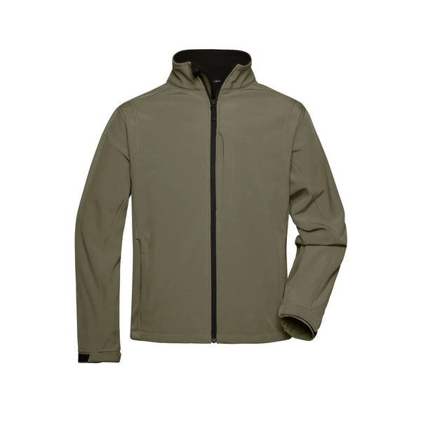 Giacca Mens Softshell verde / S - personalizzabile con logo