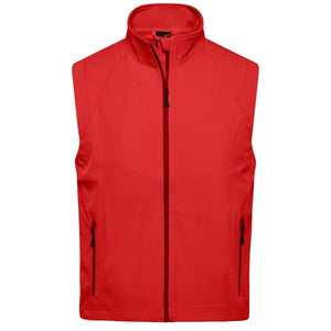 Giacca Mens Softshell Vest rosso / S - personalizzabile con logo