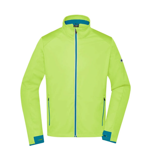 Giacca Mens Sports Softshell giallo / S - personalizzabile con logo