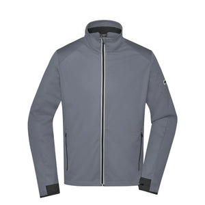 Giacca Mens Sports Softshell grigio / S - personalizzabile con logo