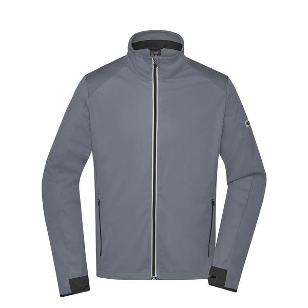 Giacca Mens Sports Softshell grigio / S - personalizzabile con logo
