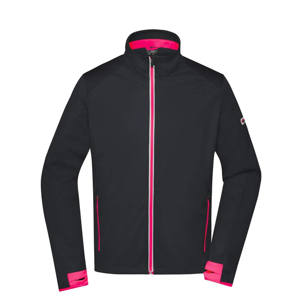 Giacca Mens Sports Softshell nero / S - personalizzabile con logo