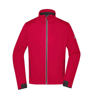 Giacca Mens Sports Softshell rosso / S - personalizzabile con logo