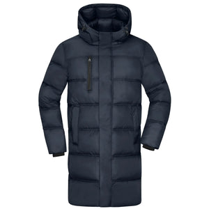 Giacca Mens Winter Short Coat blu / S - personalizzabile con logo