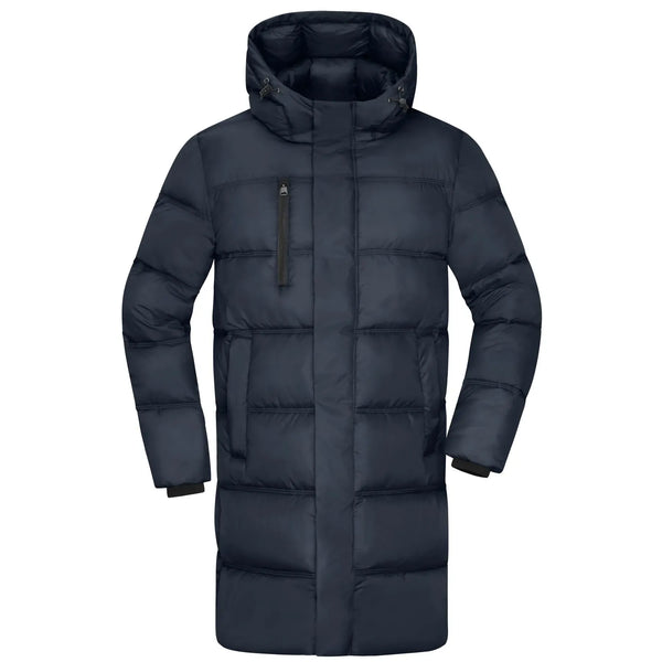 Giacca Mens Winter Short Coat blu / S - personalizzabile con logo