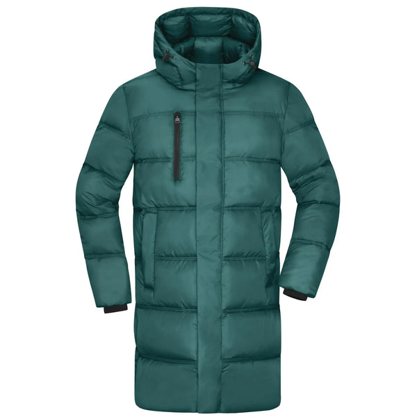 Giacca Mens Winter Short Coat verde / S - personalizzabile con logo