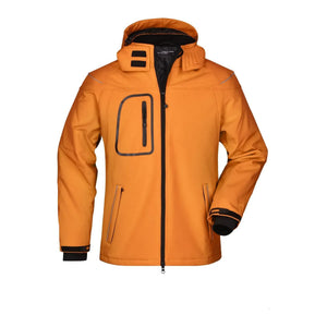 Giacca Mens Winter Softshell arancione / S - personalizzabile con logo
