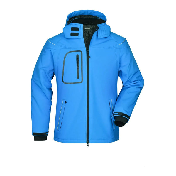 Giacca Mens Winter Softshell azzurro / S - personalizzabile con logo