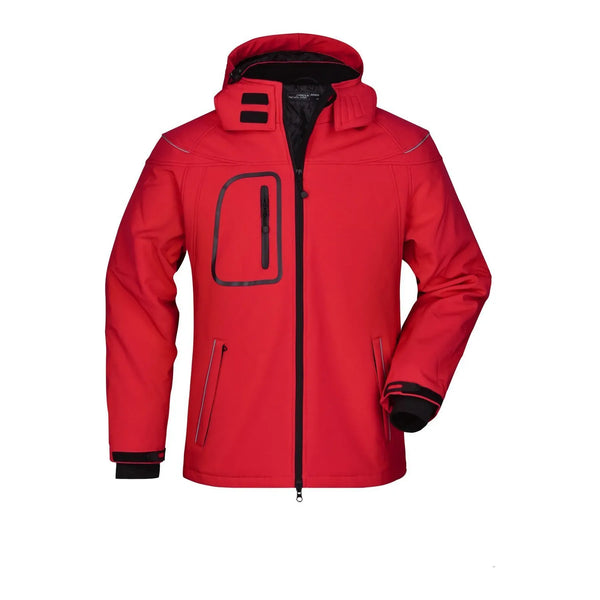 Giacca Mens Winter Softshell rosso / S - personalizzabile con logo