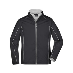Giacca Mens Zip-off Softshell black/silver / S - personalizzabile con logo