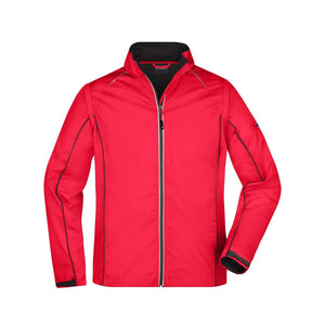 Giacca Mens Zip-off Softshell rosso / S - personalizzabile con logo