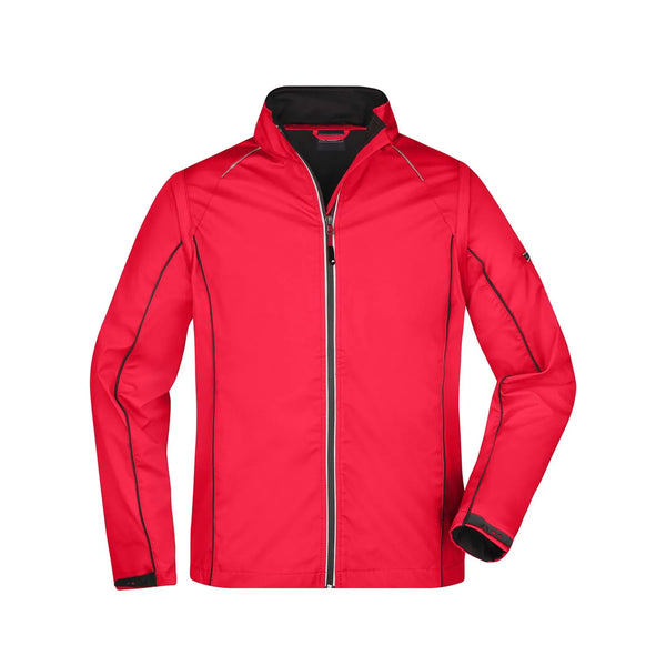 Giacca Mens Zip-off Softshell rosso / S - personalizzabile con logo