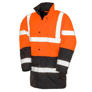 Giacca Motorway 2-tone Safety Coat arancione / S - personalizzabile con logo