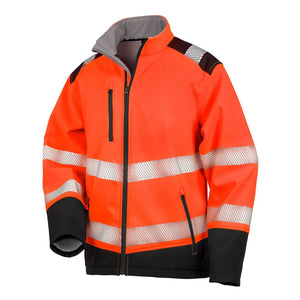 Giacca Printable Ripstop Safety Softshell arancione / S - personalizzabile con logo