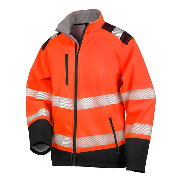 Giacca Printable Ripstop Safety Softshell arancione / S - personalizzabile con logo