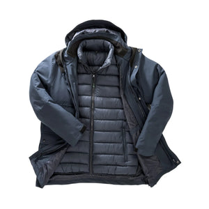 Giacca Recycled 3-in-1 Padded Ripstop blu / XS - personalizzabile con logo