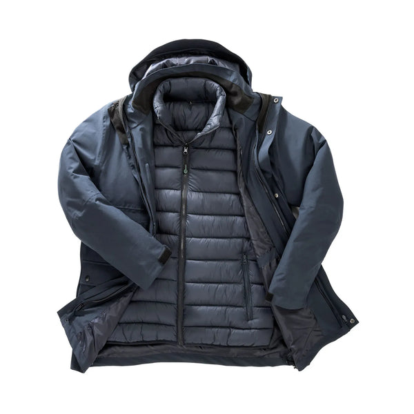 Giacca Recycled 3-in-1 Padded Ripstop blu / XS - personalizzabile con logo