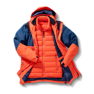 Giacca Recycled 3-in-1 Padded Ripstop navy/orange / XS - personalizzabile con logo