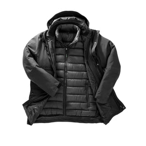 Giacca Recycled 3-in-1 Padded Ripstop nero / XS - personalizzabile con logo