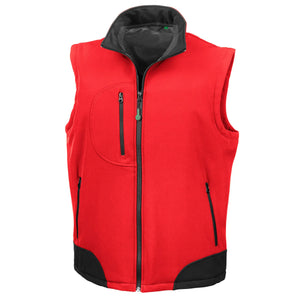 Giacca Recycled 3-layer Softshell Bodywarmer rosso / S - personalizzabile con logo