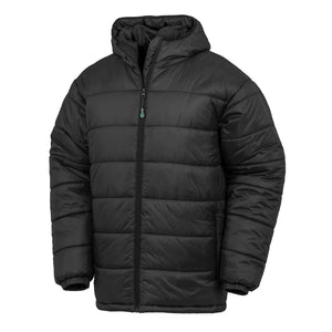 Giacca Recycled  Padded Parka nero / XS - personalizzabile con logo