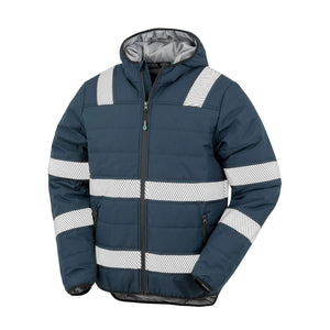 Giacca Recycled Ripstop Padded Safety blu / S - personalizzabile con logo