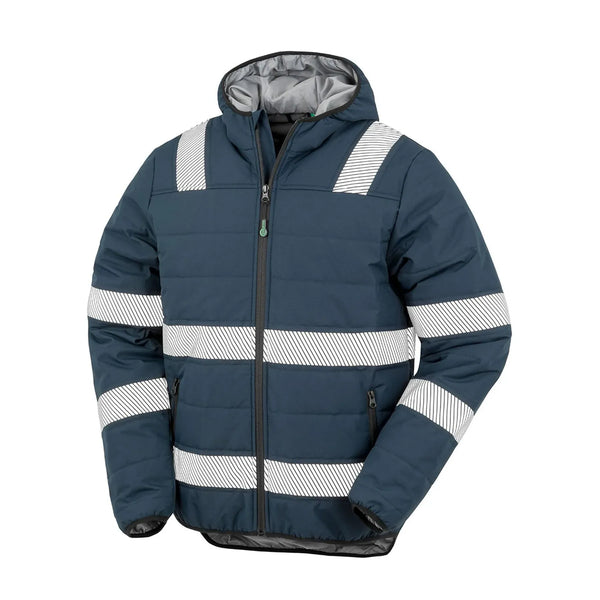 Giacca Recycled Ripstop Padded Safety blu / S - personalizzabile con logo