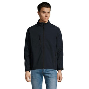 Giacca Relax Uomo   340G Softeshell blu navy / S - personalizzabile con logo