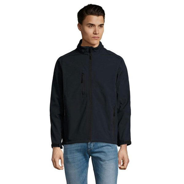 Giacca Relax Uomo   340G Softeshell blu navy / S - personalizzabile con logo