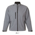 Giacca Relax Uomo   340G Softeshell grigio / S - personalizzabile con logo