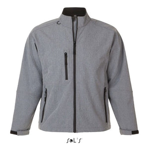 Giacca Relax Uomo   340G Softeshell grigio / S - personalizzabile con logo
