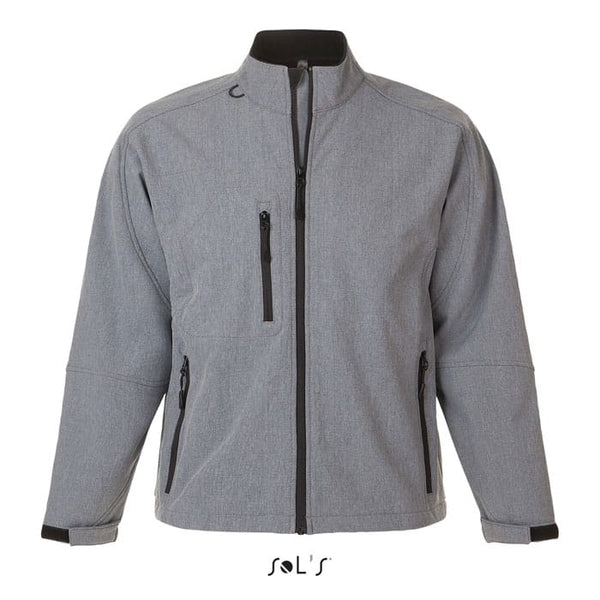 Giacca Relax Uomo   340G Softeshell grigio / S - personalizzabile con logo