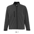 Giacca Relax Uomo   340G Softeshell grigio scuro / S - personalizzabile con logo
