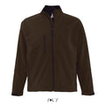 Giacca Relax Uomo   340G Softeshell marrone / S - personalizzabile con logo