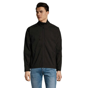Giacca Relax Uomo   340G Softeshell Nero / S - personalizzabile con logo