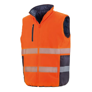Giacca Reversible Soft Padded Safety Gilet arancione / S - personalizzabile con logo
