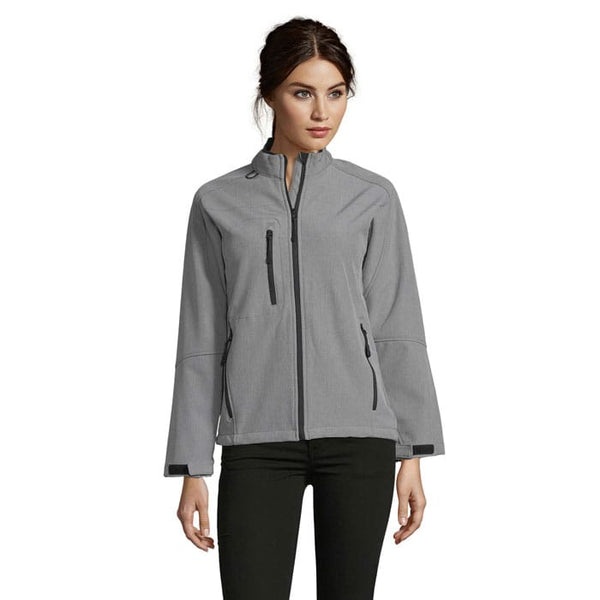 Giacca Roxy Women   340G Softeshell grigio / S - personalizzabile con logo