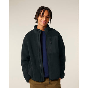 Giacca Sherpa Unisex Relaxed Brooker nero / XXS - personalizzabile con logo