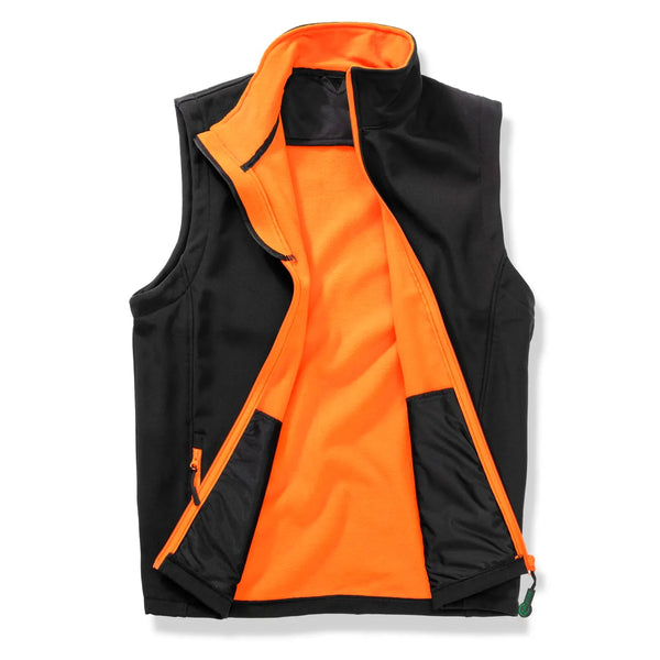 Giacca Softshell Bodywarmer Stampabile black/orange / S - personalizzabile con logo