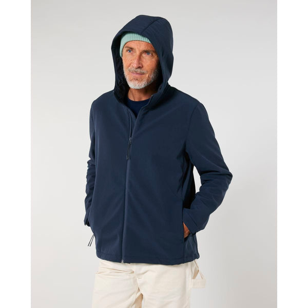 Giacca Softshell Uomo Con Cappuccio Stanley Discoverer blu navy / S - personalizzabile con logo