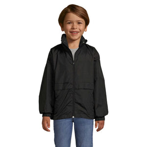 Giacca Surf Kids Windbreaker 210G Nero / 5XL - personalizzabile con logo