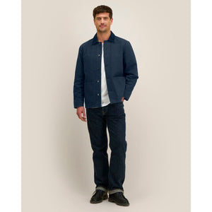 Giacca Unisex In Tela Di Cotone Chore Jacket blu navy / XXS - personalizzabile con logo