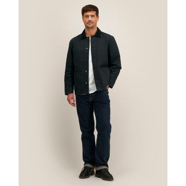 Giacca Unisex In Tela Di Cotone Chore Jacket nero / XXS - personalizzabile con logo