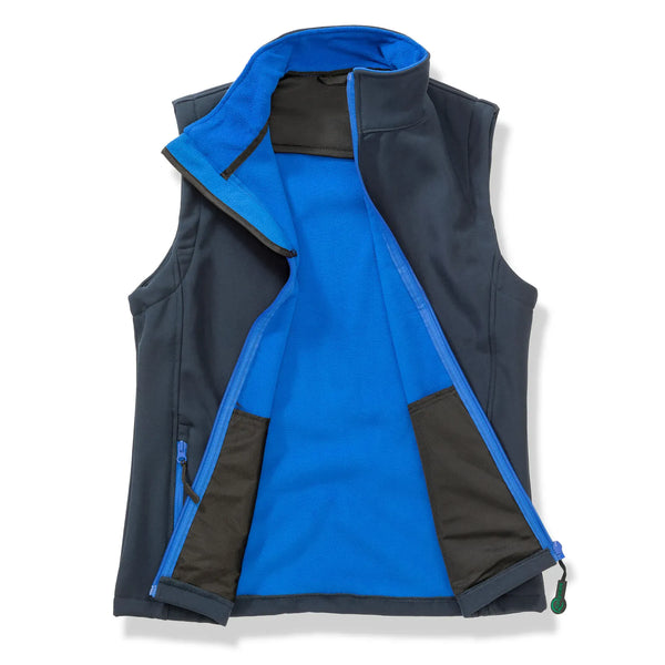 Giacca Womens Printable Softshell Bodywarmer navy/royal / XS - personalizzabile con logo