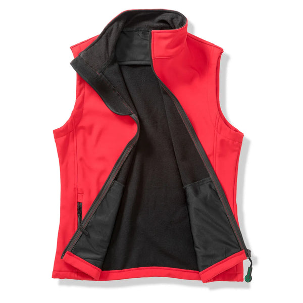 Giacca Womens Printable Softshell Bodywarmer rosso / XS - personalizzabile con logo