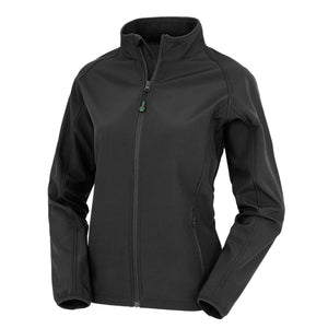 Giacca Womens Recycled 2 Layer Printable Softshell nero / XS - personalizzabile con logo